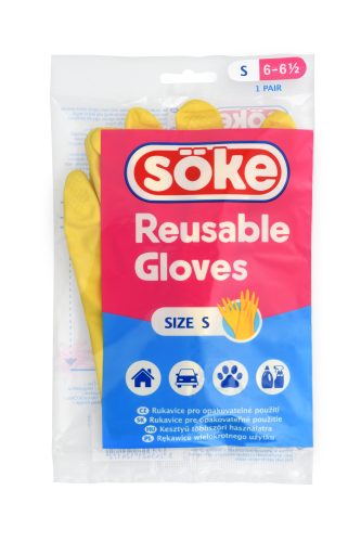 Söke sárga gumikesztyű S