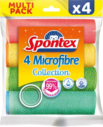 Spontex mikroszálas törlőkendő Multi Pack 4 db