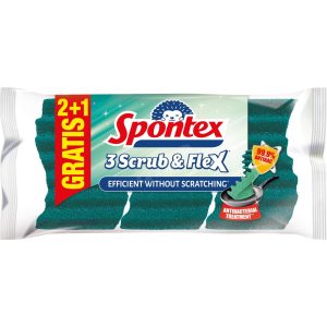 Spontex Scrub & Flex mosogatószivacs 3db