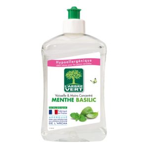 L'Arbre Vert öko mosogatószer Menta és Bazsalikom 500ml