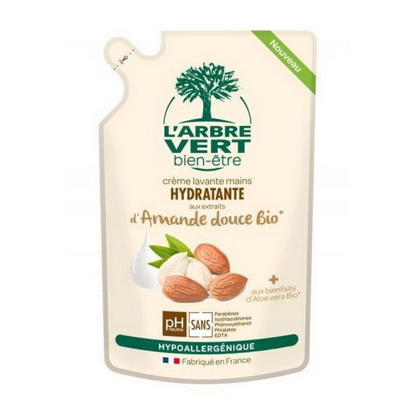 L'Arbre Vert folyékony öko szappan utántöltő Édes mandula 300ml