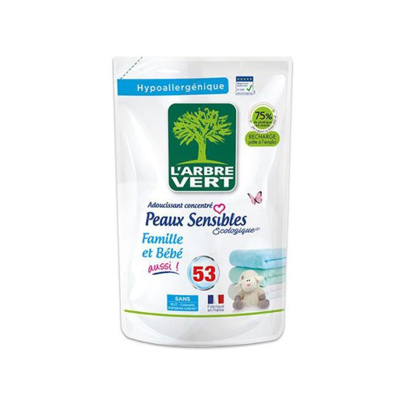 L'Arbre Vert öko textilöblítő utántöltő Érzékeny bőrre 800ml