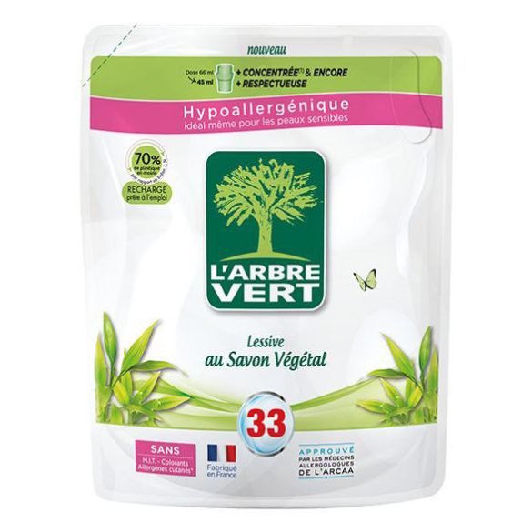 L'Arbre Vert folyékony öko mosószer utántöltő növényi szappannal 1,5L