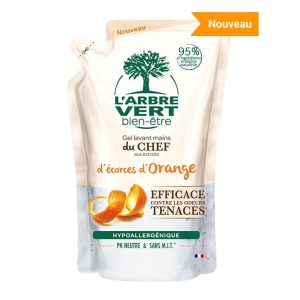 L'Arbre Vert Chef szagsemlegesítő folyékony szappan utántöltő narancshéj kivonattal 300ml