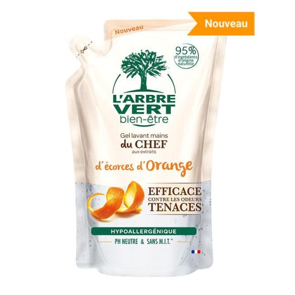 L'Arbre Vert Chef konyhai folyékony szappan utántöltő narancshéj kivonattal 300ml
