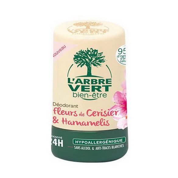 L'Arbre Vert Roll-On cseresznyevirág ás csodamogyoró kivonattal 50ml