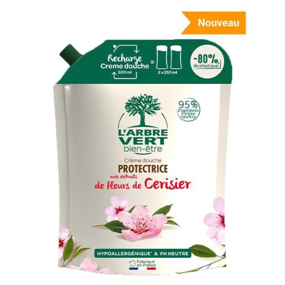 L'Arbre Vert tusfürdő utántöltő Cseresznyevirág 500ml