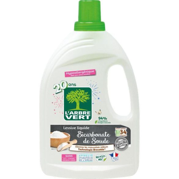 L'Arbre Vert folyékony öko mosószer Szódabikarbóna 1,53L - 34 mosás