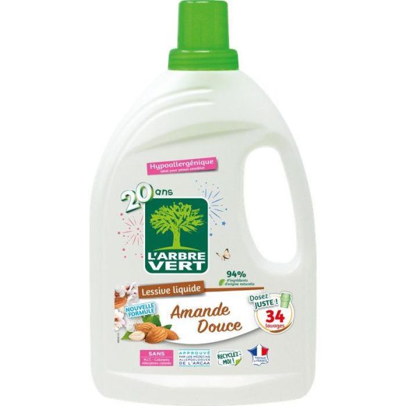 L'Arbre Vert folyékony öko mosószer Mandula 1,53L