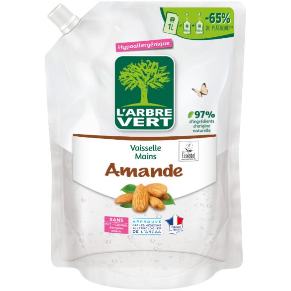 L'Arbre Vert öko mosogatószer utántöltő Mandula 1L