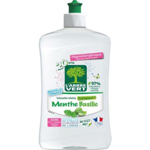 L'Arbre Vert öko mosogatószer Menta és Bazsalikom 500ml