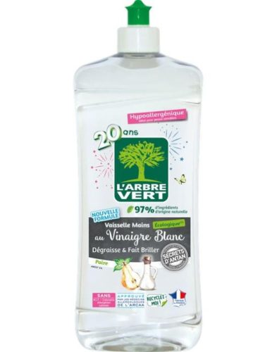 L'Arbre Vert öko mosogatószer Körte és Fehér ecet 750ml