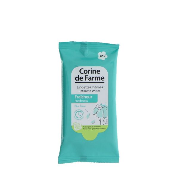 Corine de Farme intim törlőkendő frissítő 10db