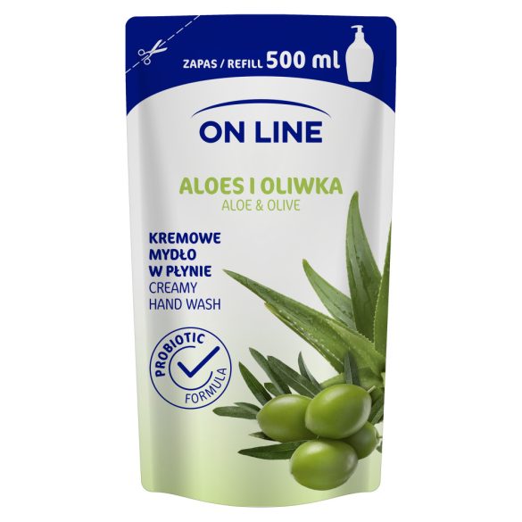 On Line folyékony krémszappan utántöltő Aloe&Olíva 500ml