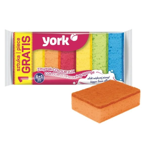 York Color Lux mososgatószivacs 6+1db