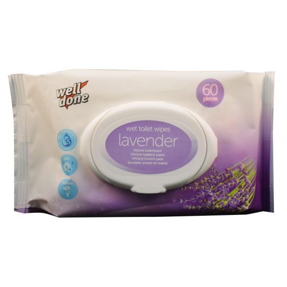 Well Done nedves toalettpapír - Lavender,  60db